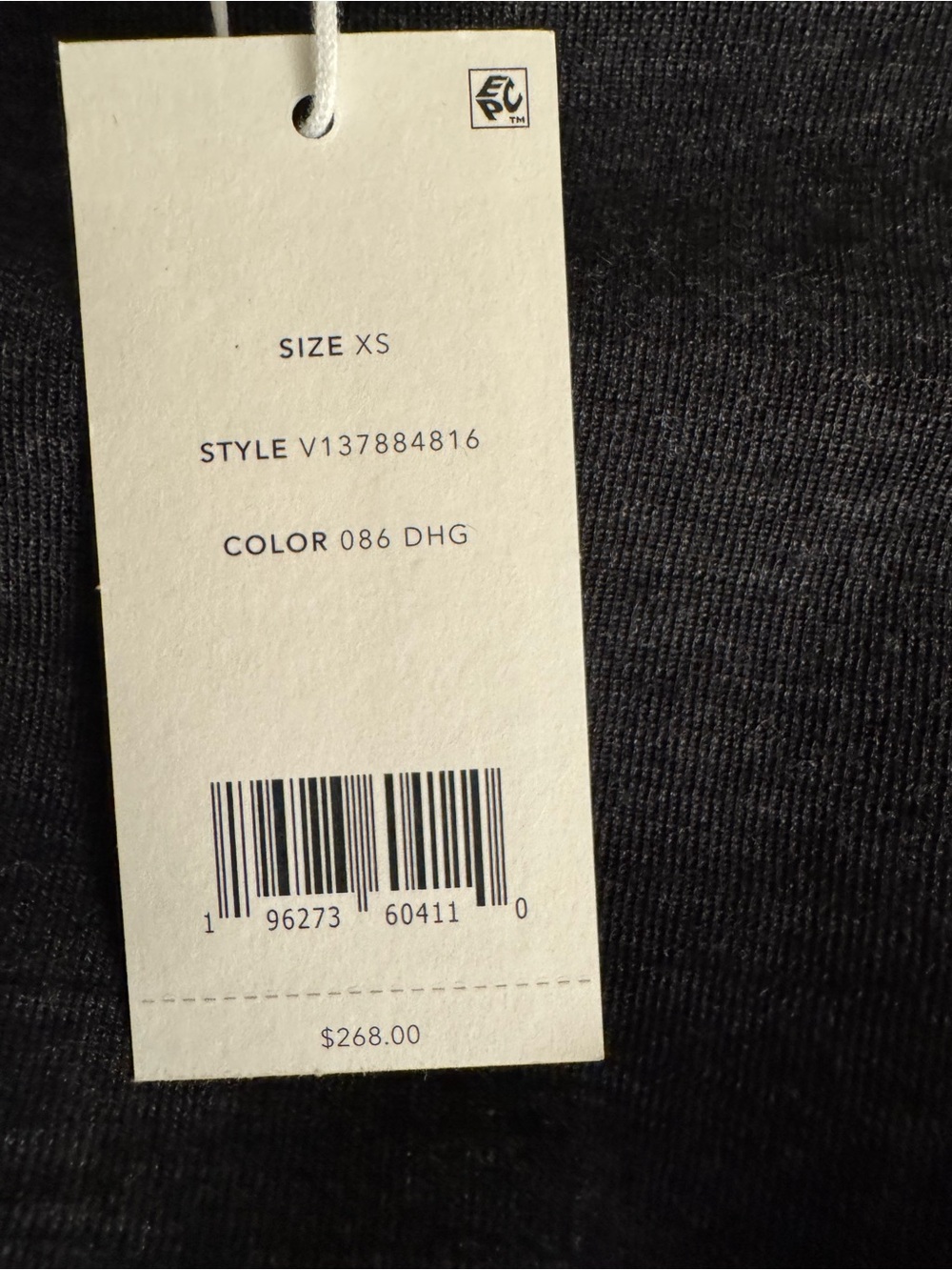 Vince Charcoal Gray Long-Sleeve Knit Top - Picture 8 of 8